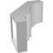Ekena Millwork 5 1/2-in. W x 10-in. D x 14-in. H Balboa Architectural Grade PVC Knee Brace BRCP055X10X14BOA - alternate 5